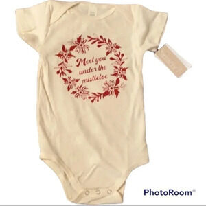 Tenth & Pine Meet You Under Mistletoe Baby Onesie Christmas